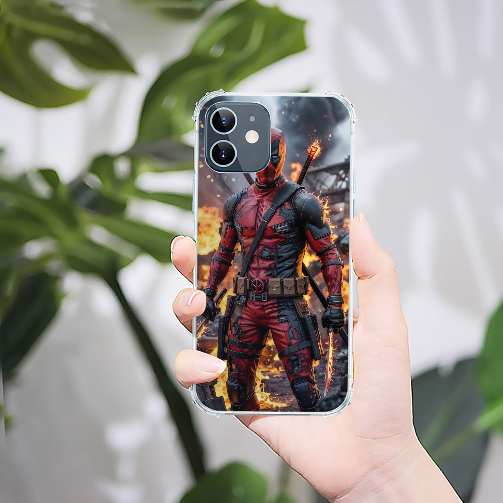 （画像用） Deadpool デッドプール 【iPhone 12シリーズ対応】透明スマホケース（クリアソフトケース）